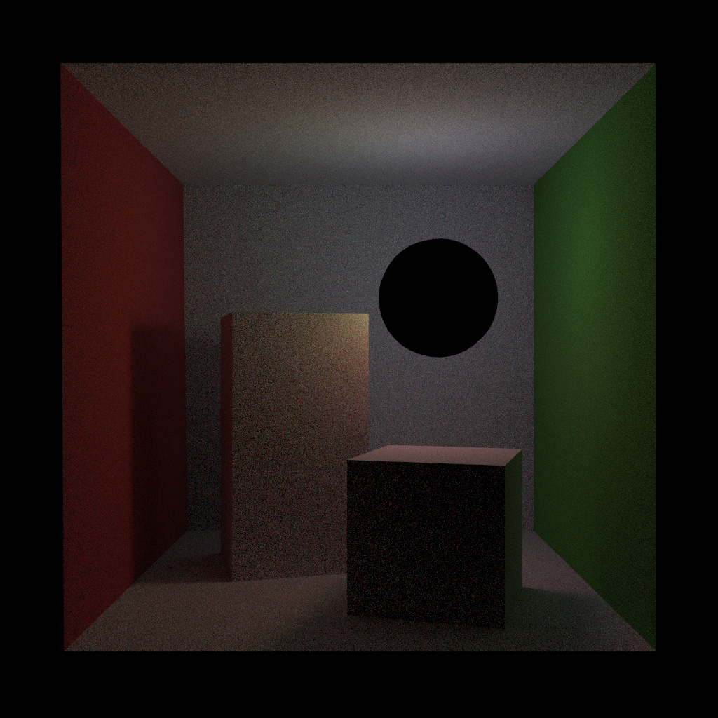 Light tracing, 16 iterations, with glass sphere.