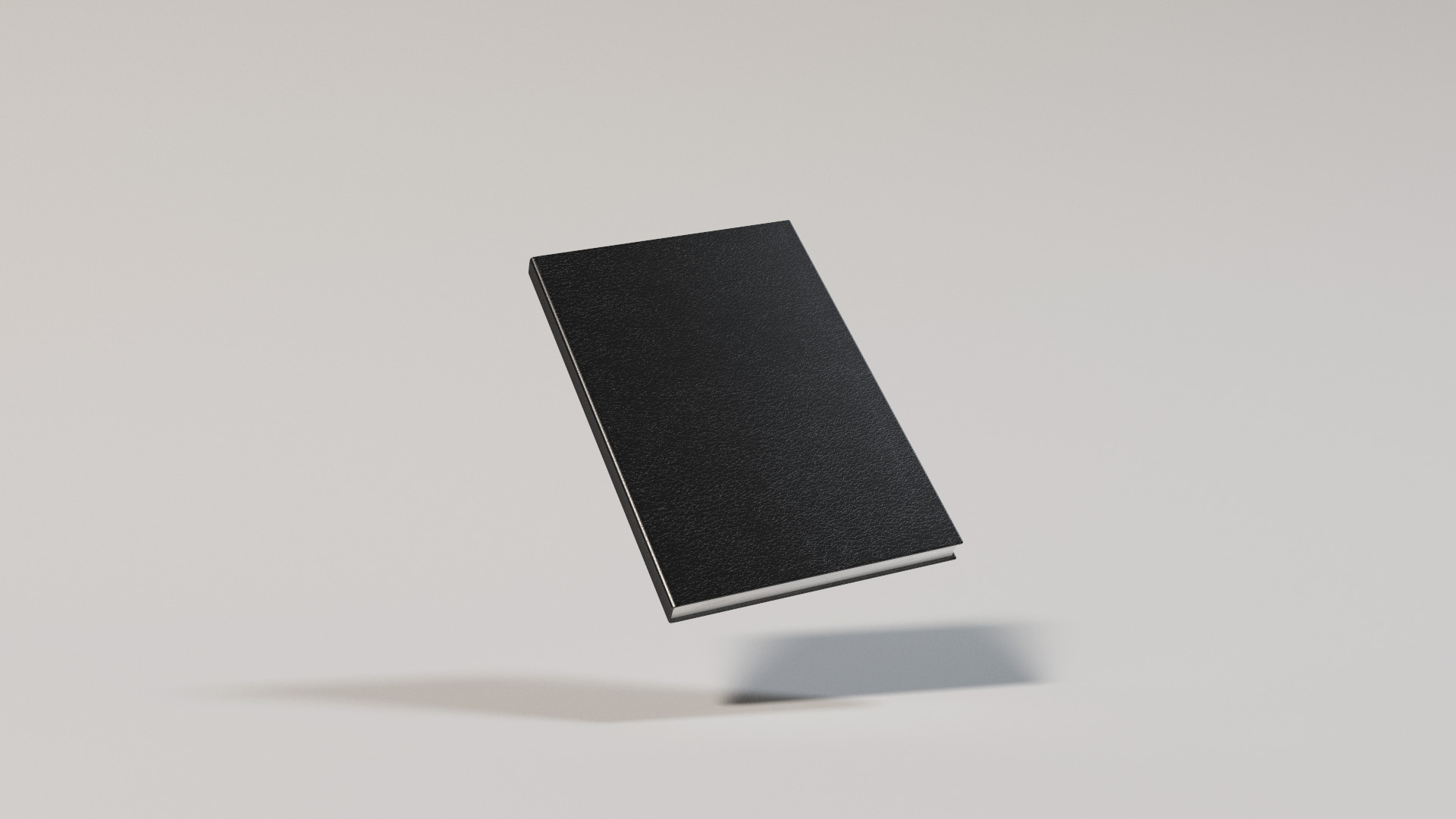 Notebook with a leathery surface. All surface detail comes from bump mapping. Rendered using BDPT.