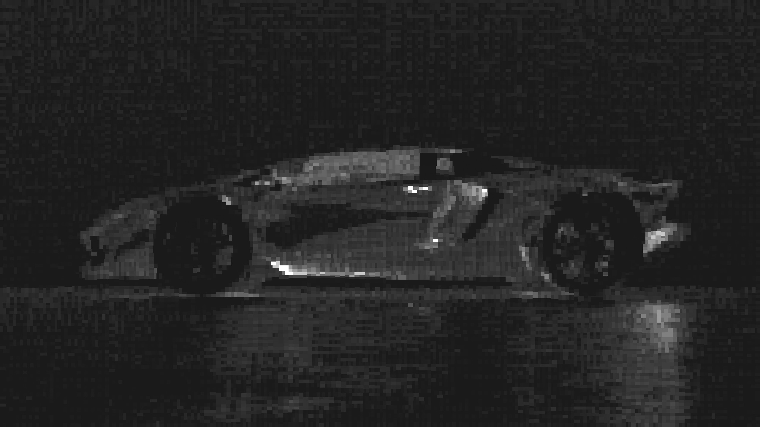 Figure 2: Adaptive sampling heatmap for Figure 1. Brighter areas indicate more samples.