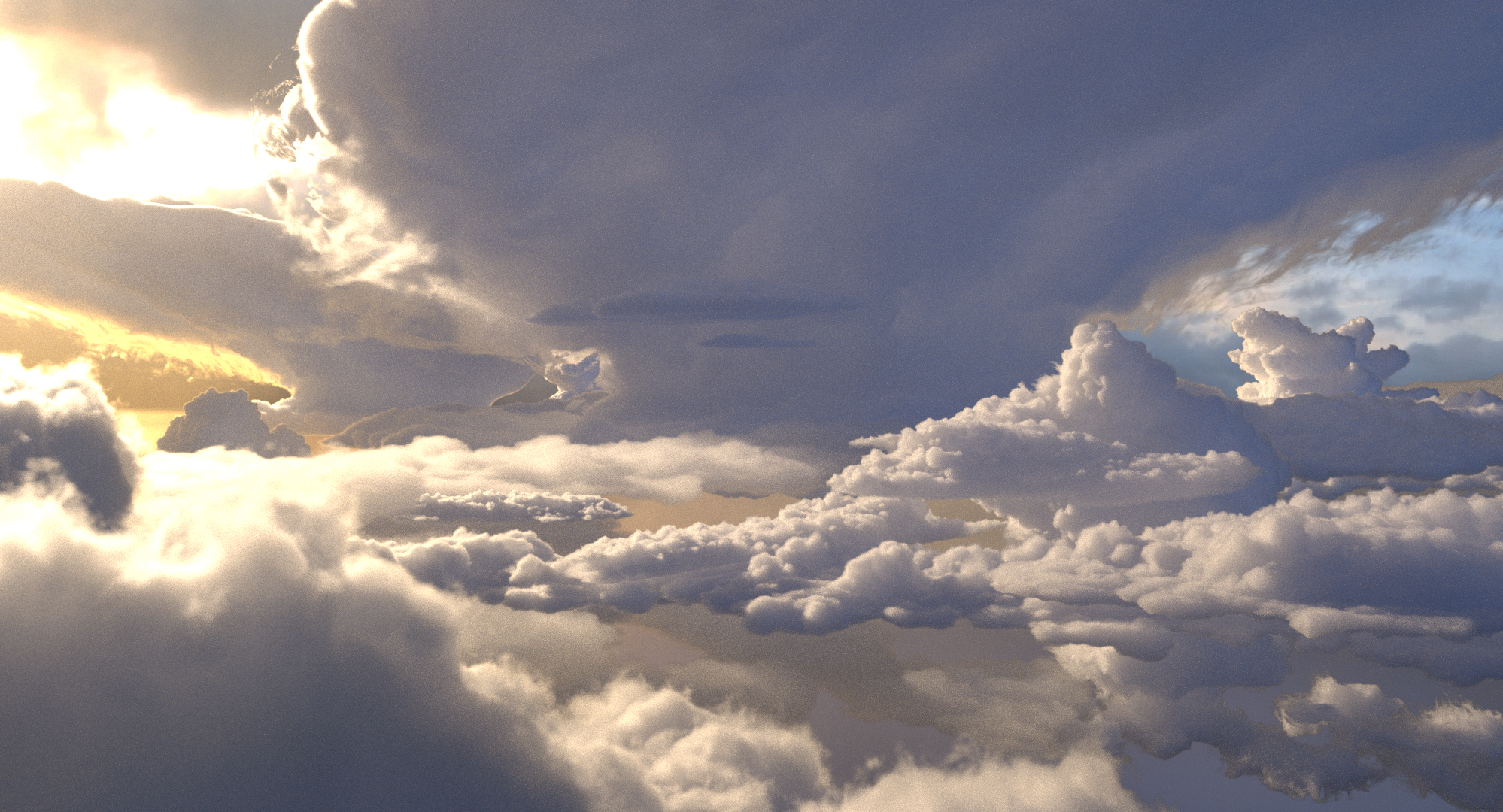 Image from paper Figure 1: a cloudscape rendered using spectral and decomposition tracking.