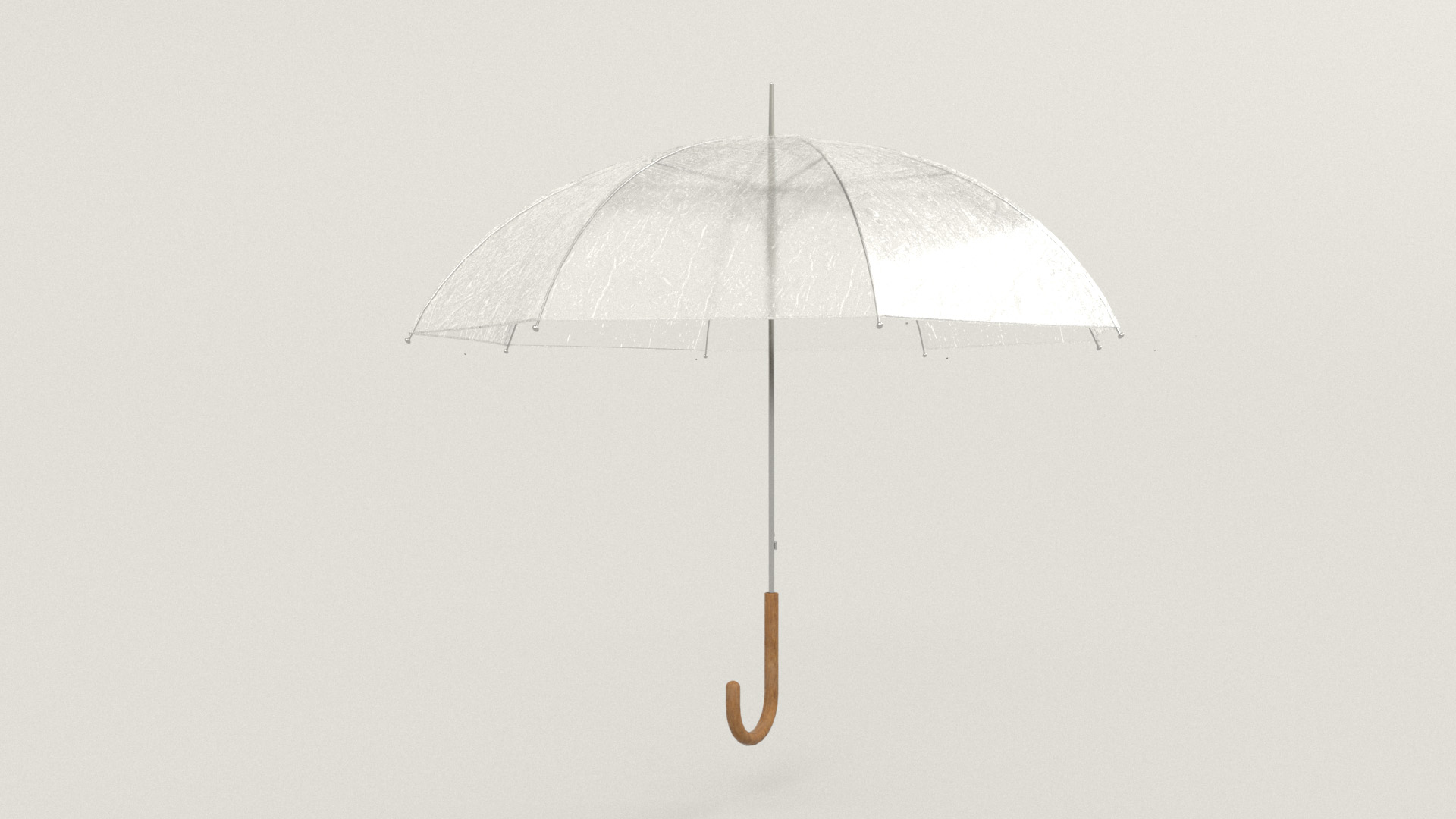 Figure 36: Lookdev test of the umbrella, with wet effect applied.