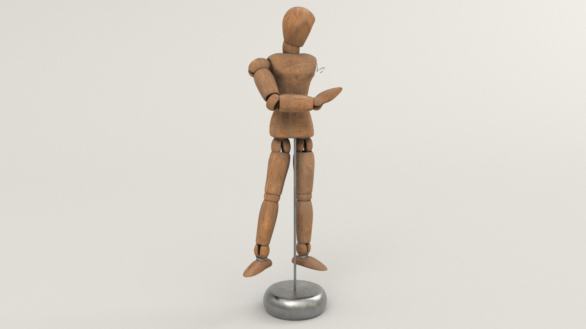 Figure 18: Mannequin prop made from wood and metal.