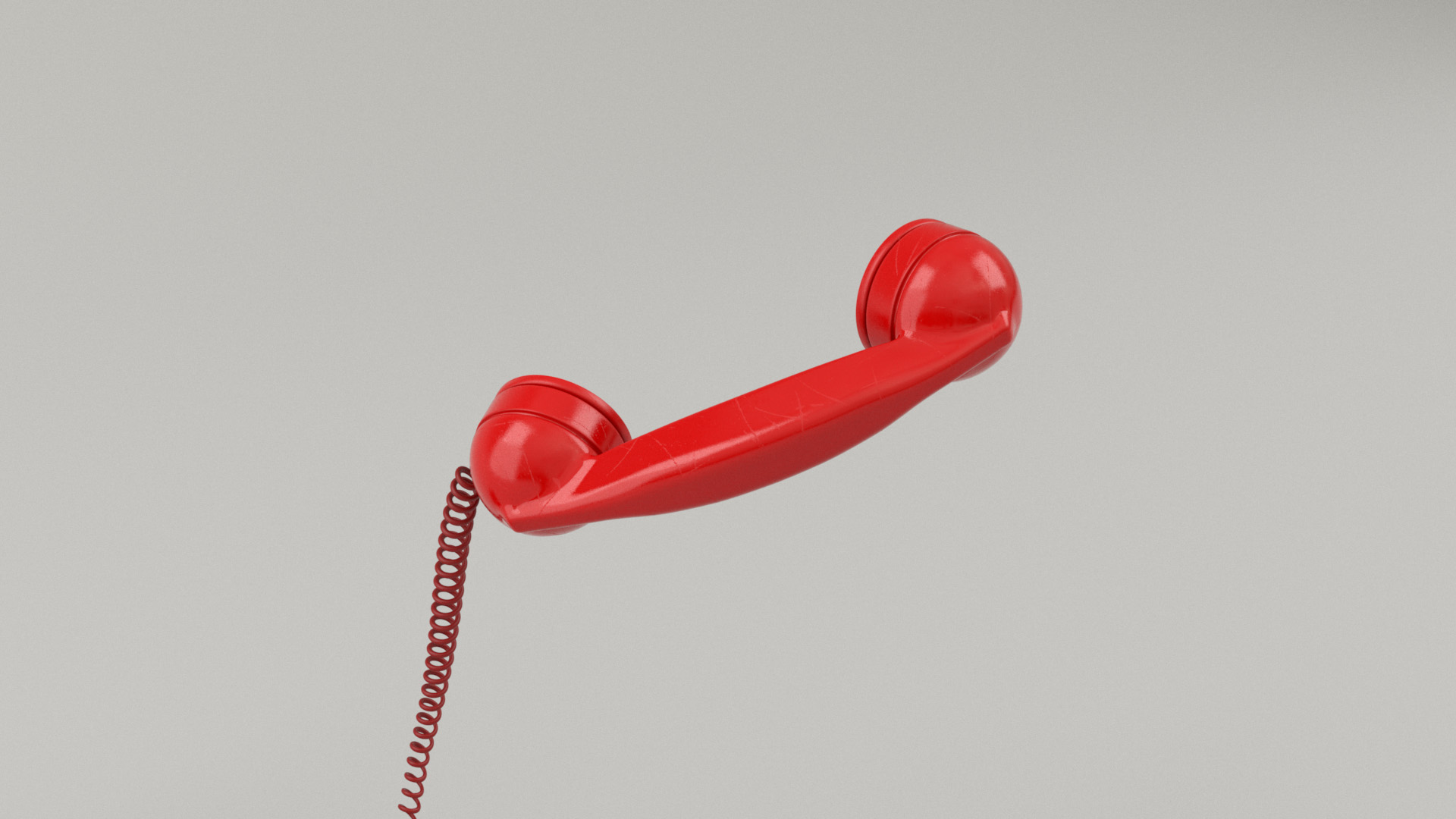 Figure 29: Phone handset, made from red plastic.