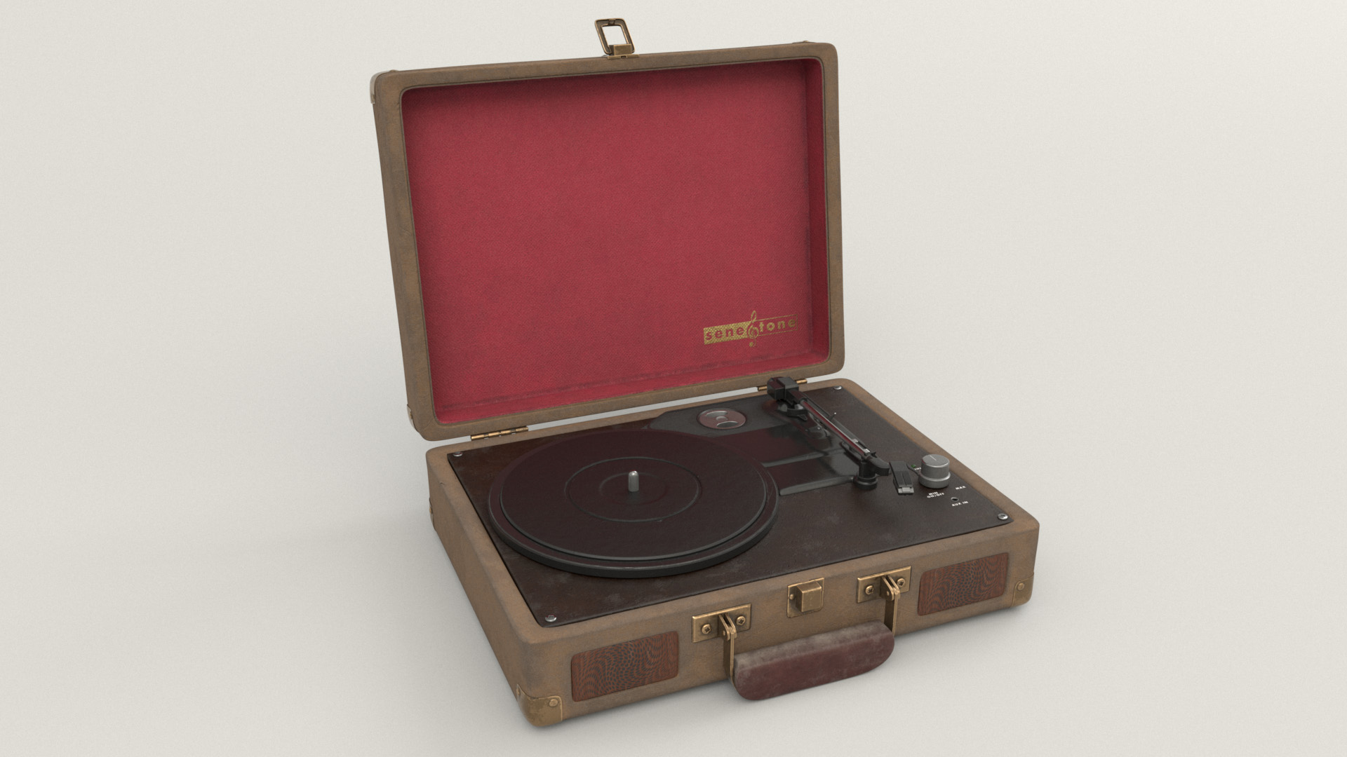 Figure 19: Record player briefcase prop, wide view.